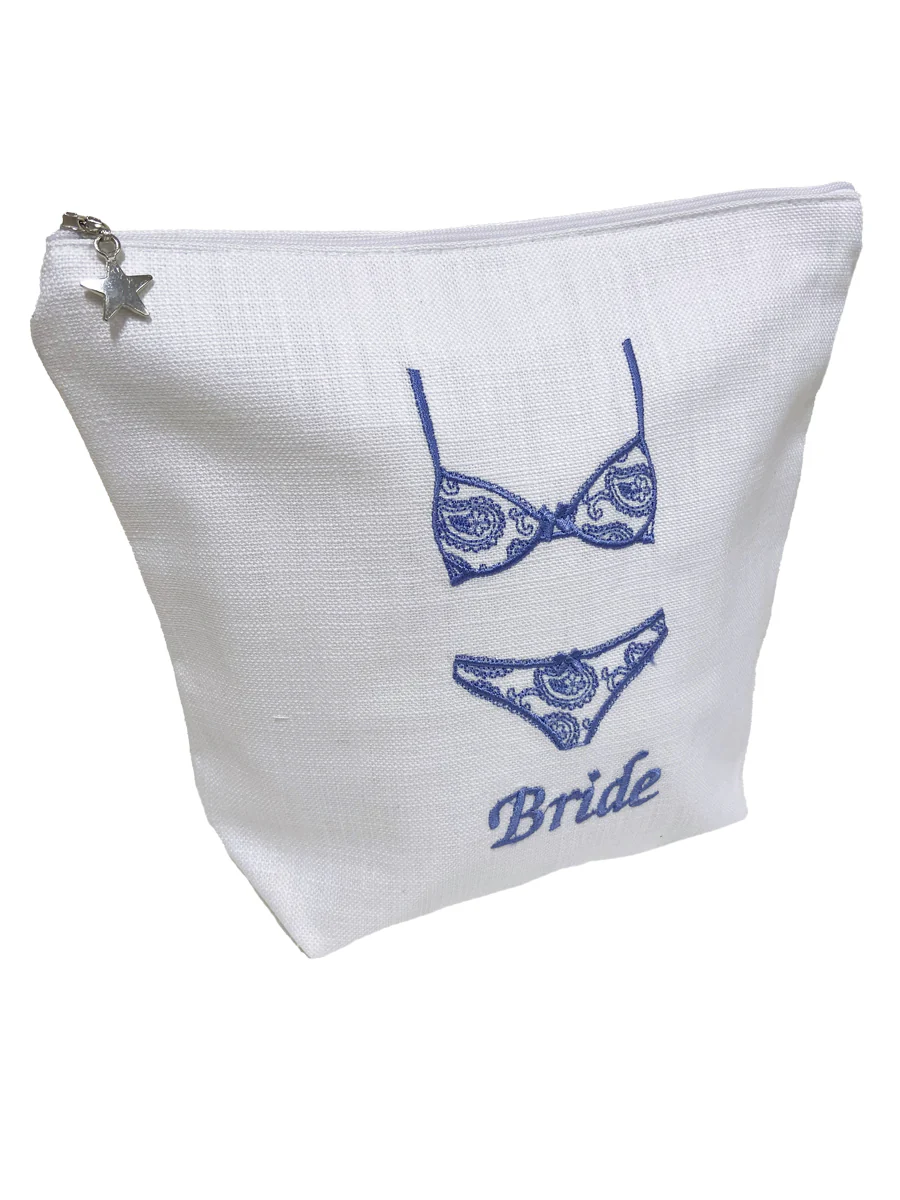 Lingerie Bag "Bride", Linen / Cotton - Image 4