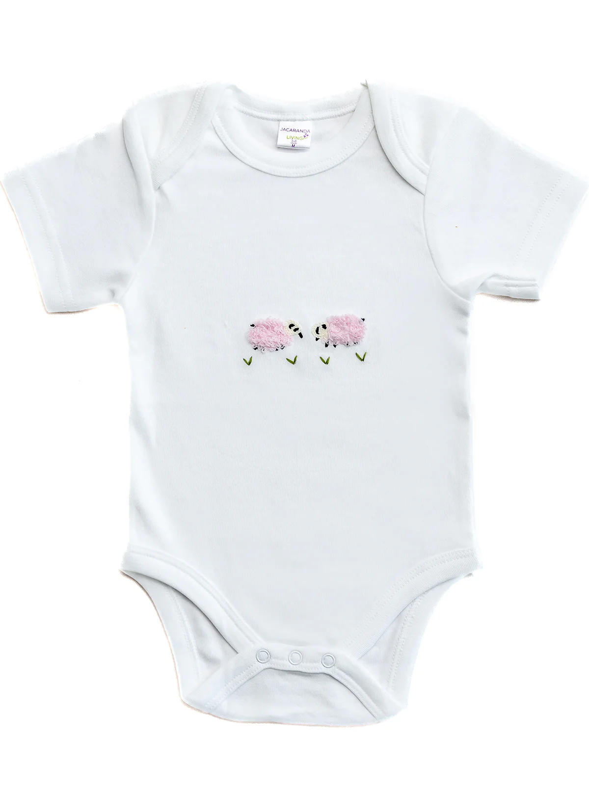 Onesie (Short Sleeve), Combed Cotton, Embroidered - Image 3