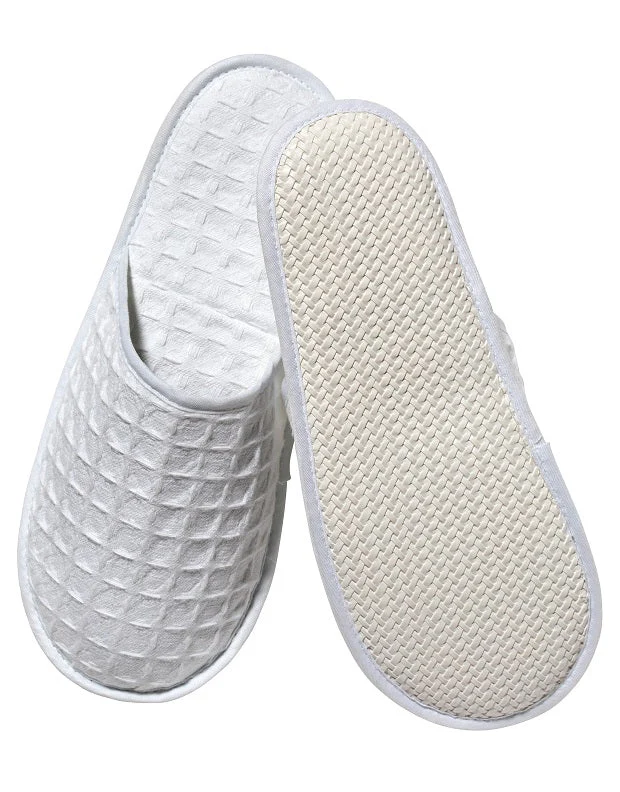 Slippers, Luxury Waffle Weave, Closed Toe - Image 2