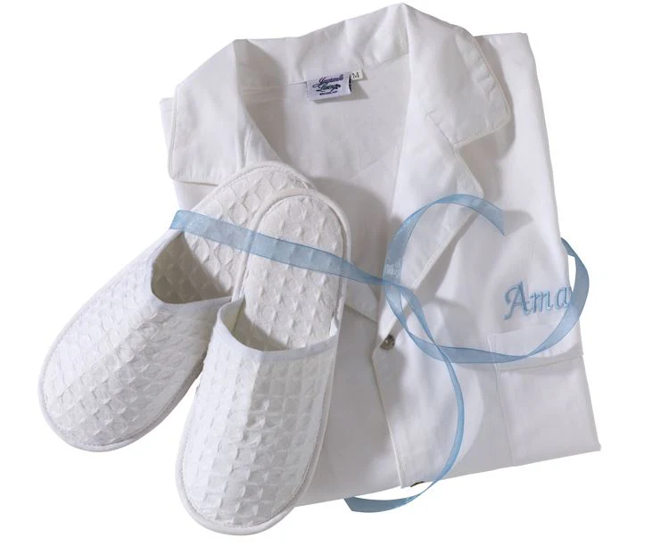Slippers, Luxury Waffle Weave, Closed Toe - Image 3