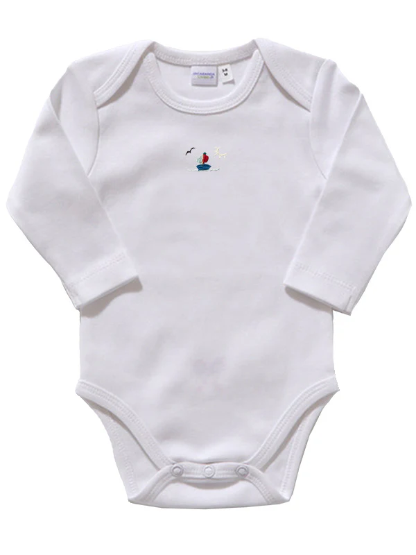 Onesie (Long Sleeve), Combed Cotton, Embroidered - Image 11
