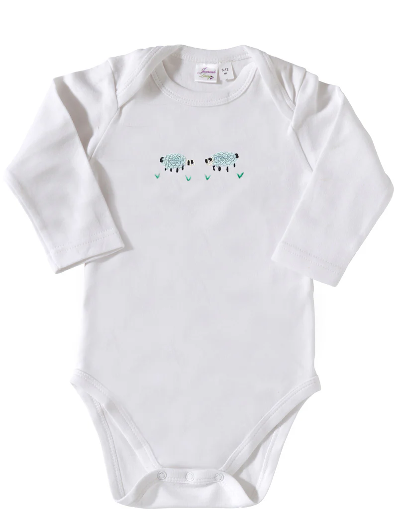 Onesie (Long Sleeve), Combed Cotton, Embroidered - Image 12