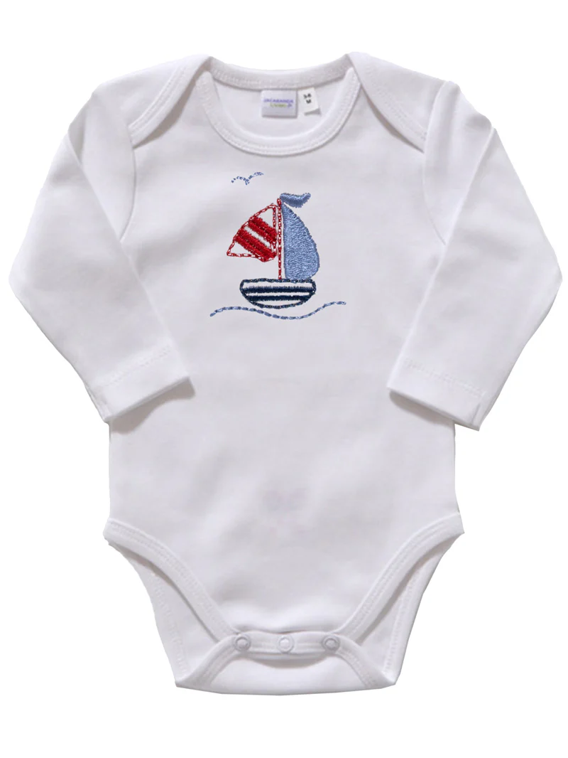 Onesie (Long Sleeve), Combed Cotton, Embroidered - Image 18