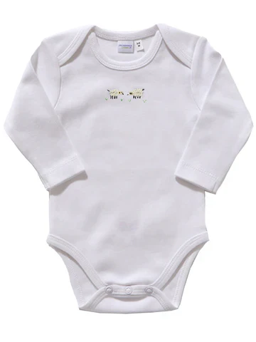 Onesie (Long Sleeve), Combed Cotton, Embroidered - Image 20