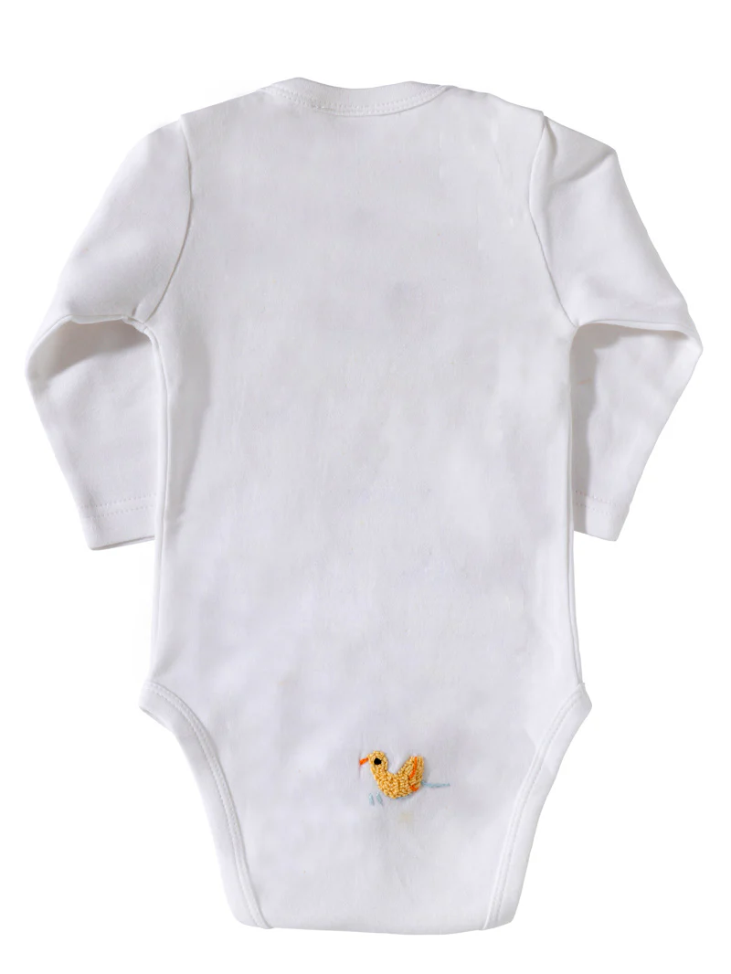 Onesie (Long Sleeve), Combed Cotton, Embroidered - Image 4
