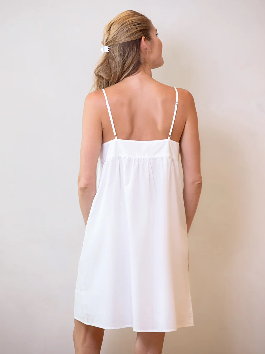 Scarlett White Cotton Nightgown - Image 5