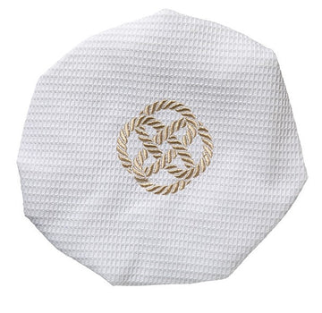 Shower Cap, Waffle Weave, Embroidered Coastal - Image 10