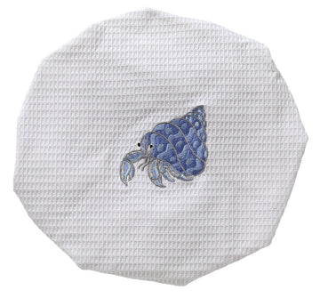 Shower Cap, Waffle Weave, Embroidered Coastal - Image 6