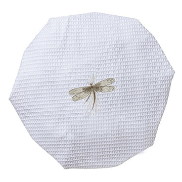 Shower Cap, Waffle Weave, Embroidered Nature - Image 2