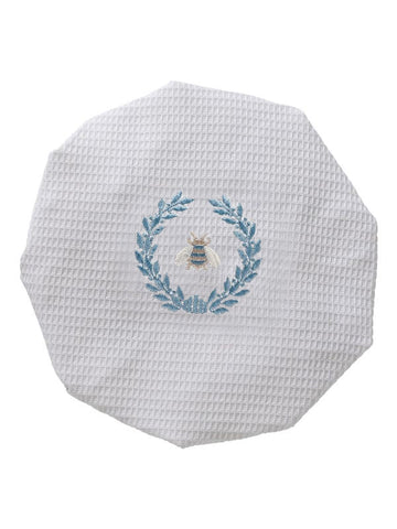 Shower Cap, Waffle Weave, Embroidered Nature - Image 7