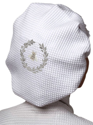 Shower Cap, Waffle Weave, Embroidered Nature - Image 9