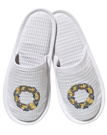 Slippers, Waffle Weave, Embroidered - Image 21
