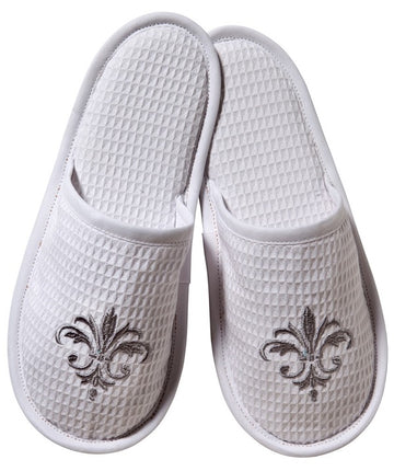 Slippers, Waffle Weave, Embroidered - Image 28