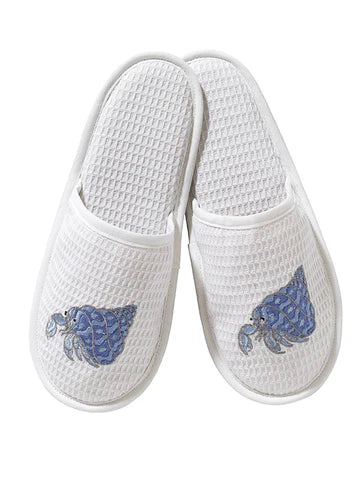 Slippers, Waffle Weave, Embroidered - Image 9