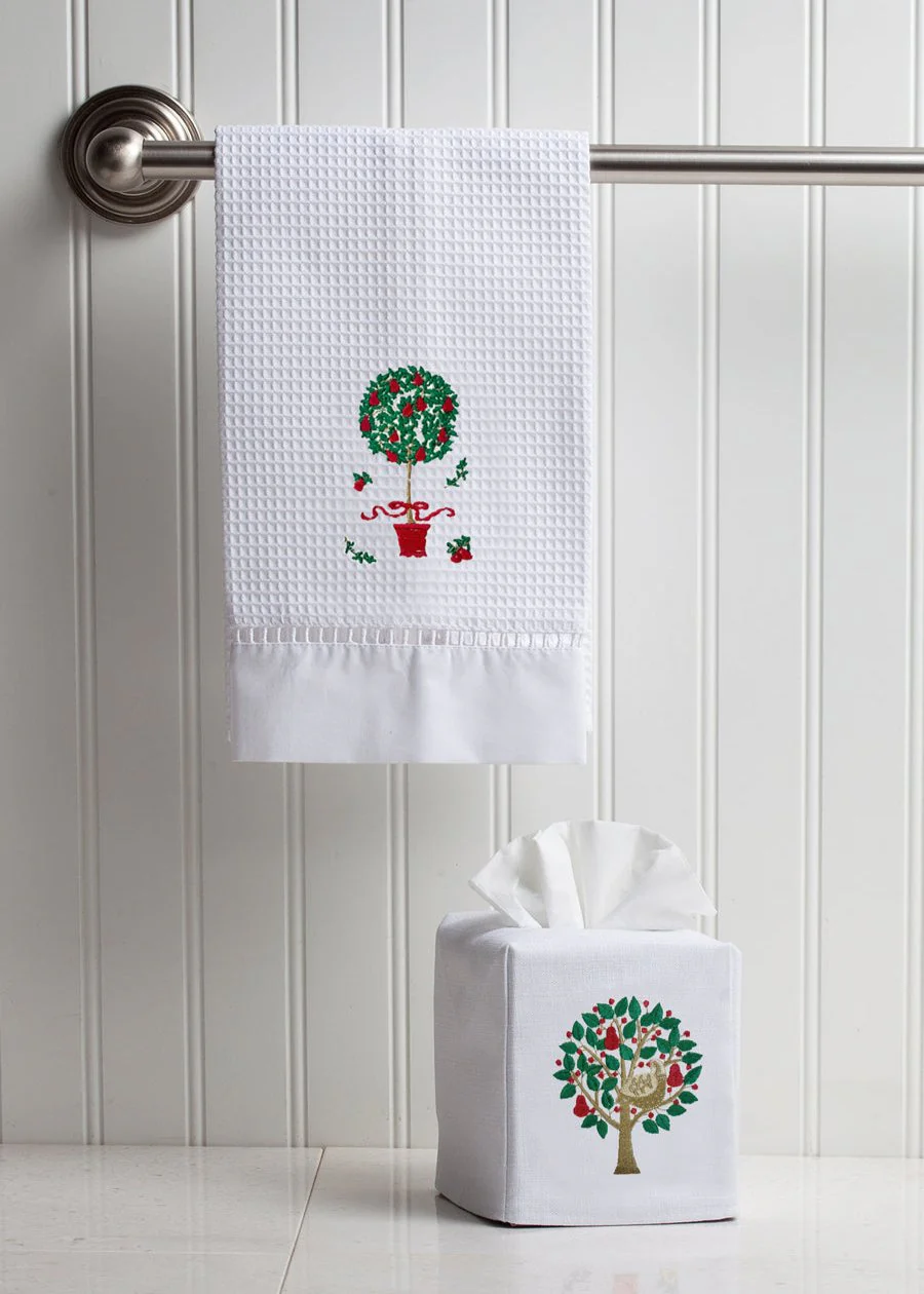 Tissue Box Cover, Christmas Partridge in a Pear Tree - Image 2