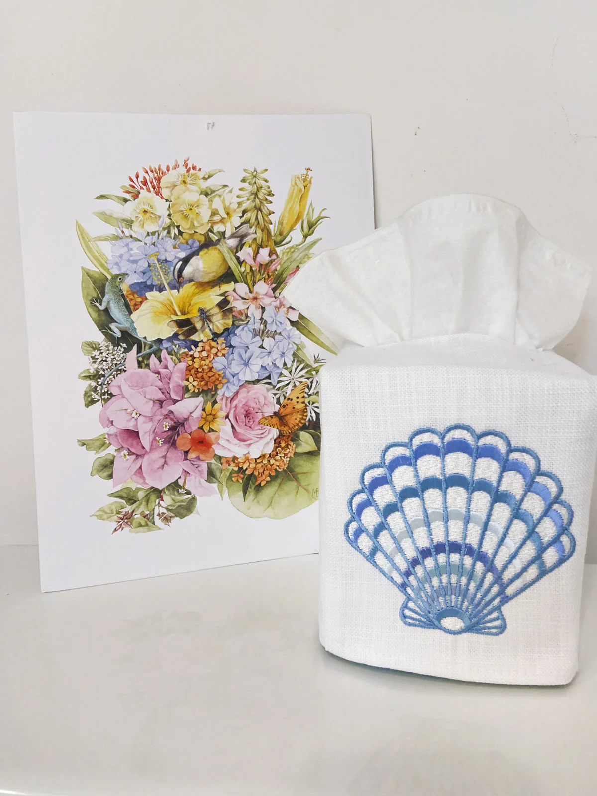 Tissue Box Cover, Clam (Blue) - Image 2