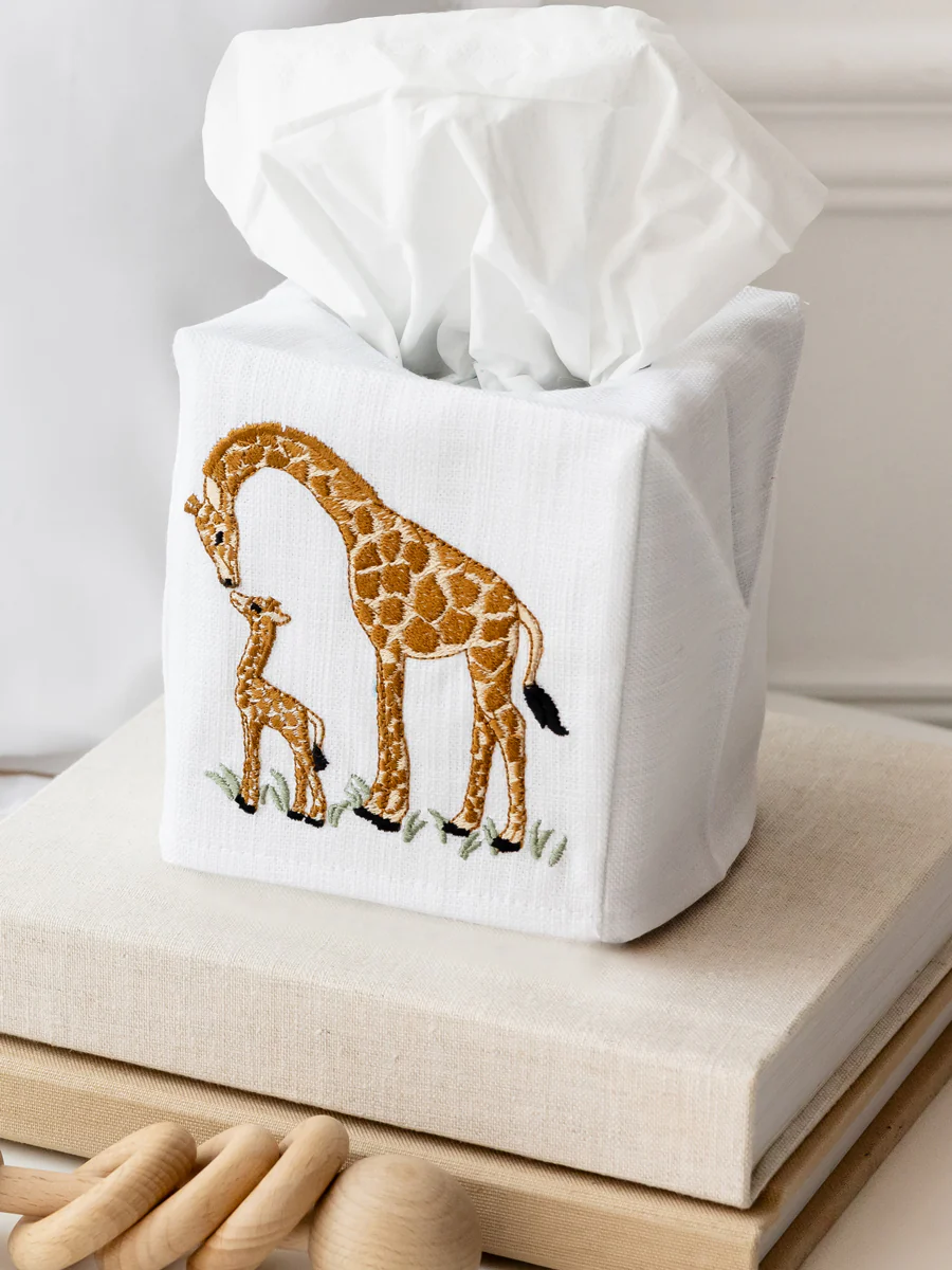 Tissue Box Cover, Embroidered Animals - Image 25