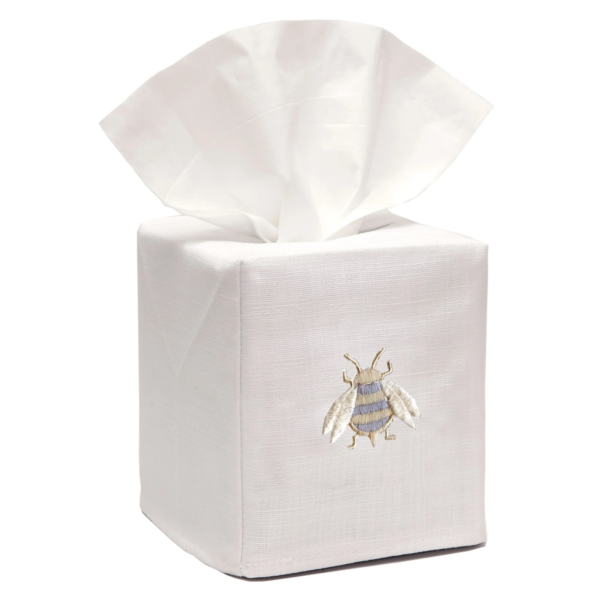 Tissue Box Cover, Embroidered Bees - Image 10