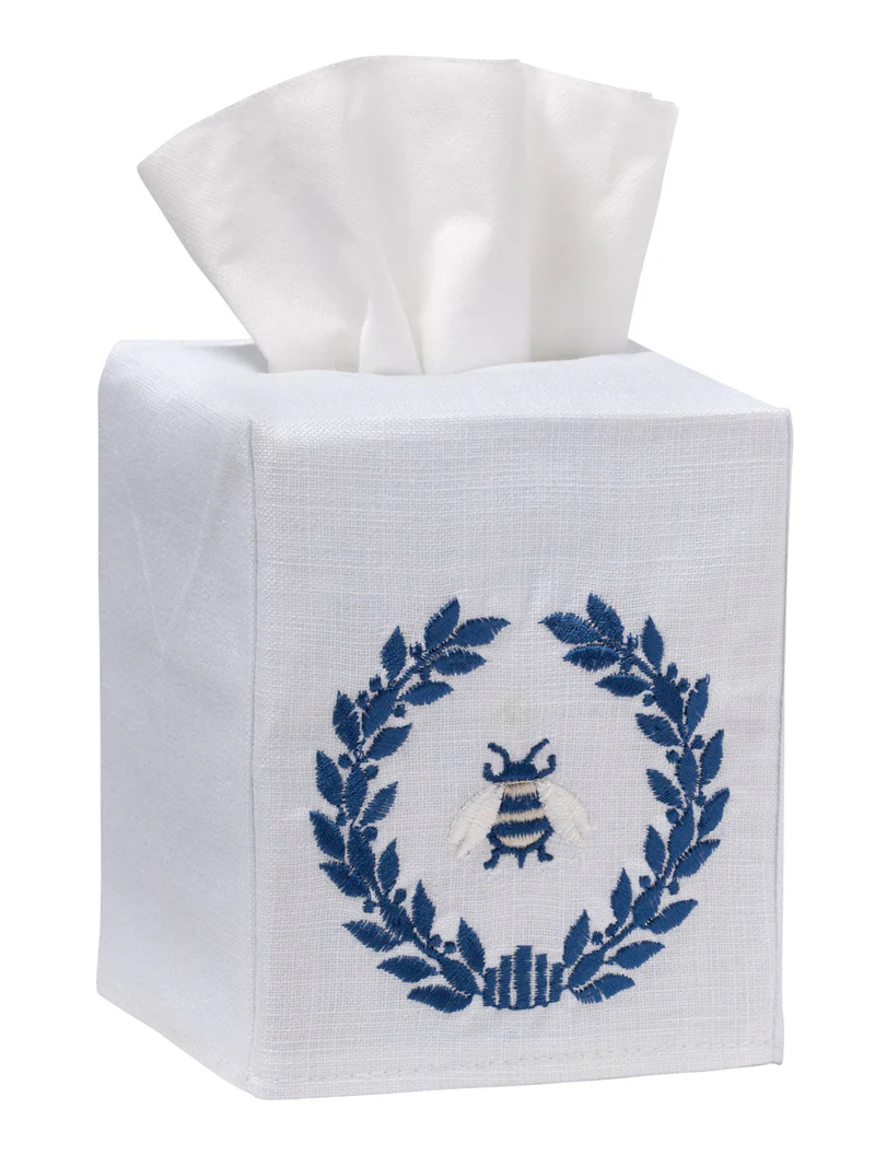 Tissue Box Cover, Embroidered Bees - Image 11