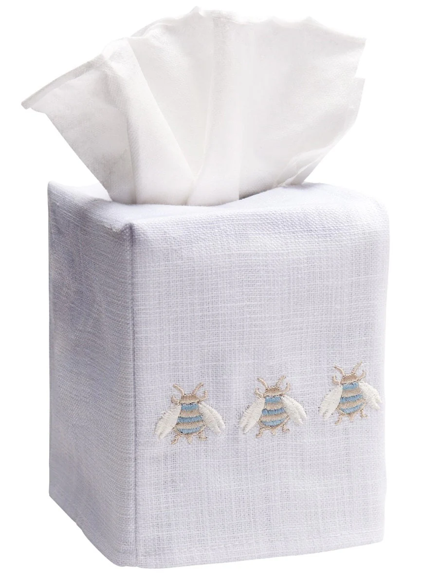 Tissue Box Cover, Embroidered Bees - Image 15