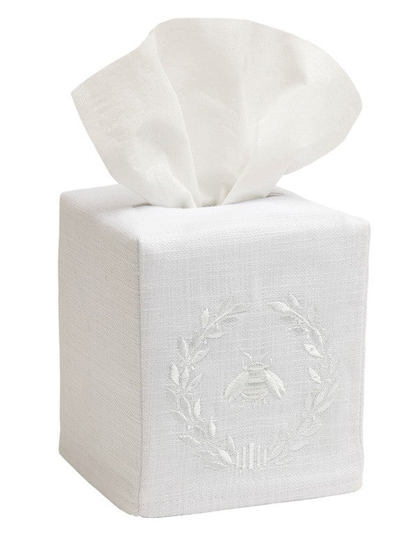 Tissue Box Cover, Embroidered Bees - Image 9