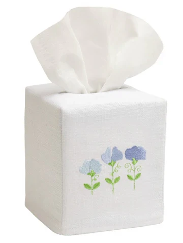 Tissue Box Cover, Embroidered Botanical - Image 24