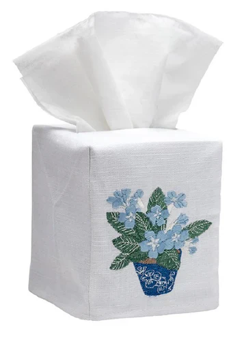 Tissue Box Cover, Embroidered Botanical - Image 28