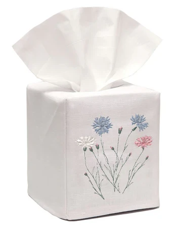 Tissue Box Cover, Embroidered Botanical - Image 30