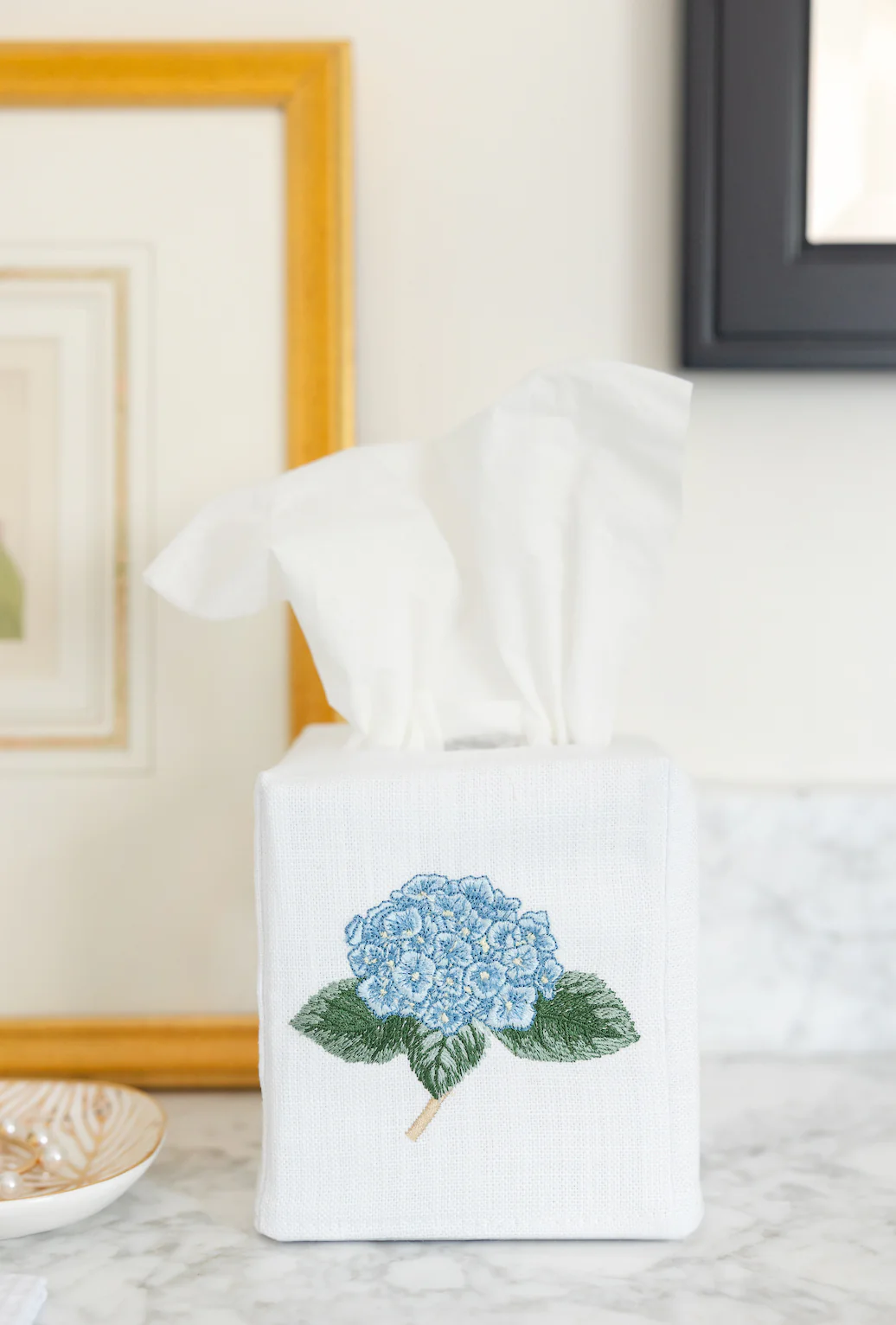 Tissue Box Cover, Embroidered Botanical - Image 5