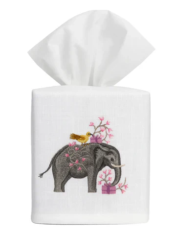Tissue Box Cover, Embroidered Animals - Image 19