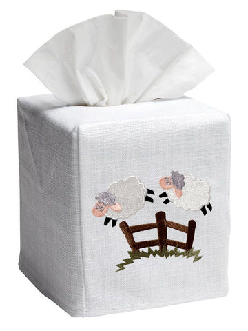 Tissue Box Cover, Embroidered Children - Image 4