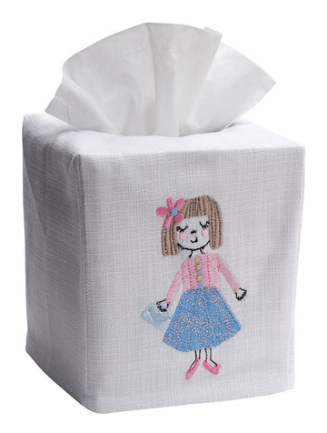 Tissue Box Cover, Embroidered Children - Image 6