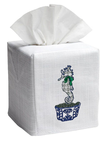 Tissue Box Cover, Embroidered Chinoiserie - Image 19
