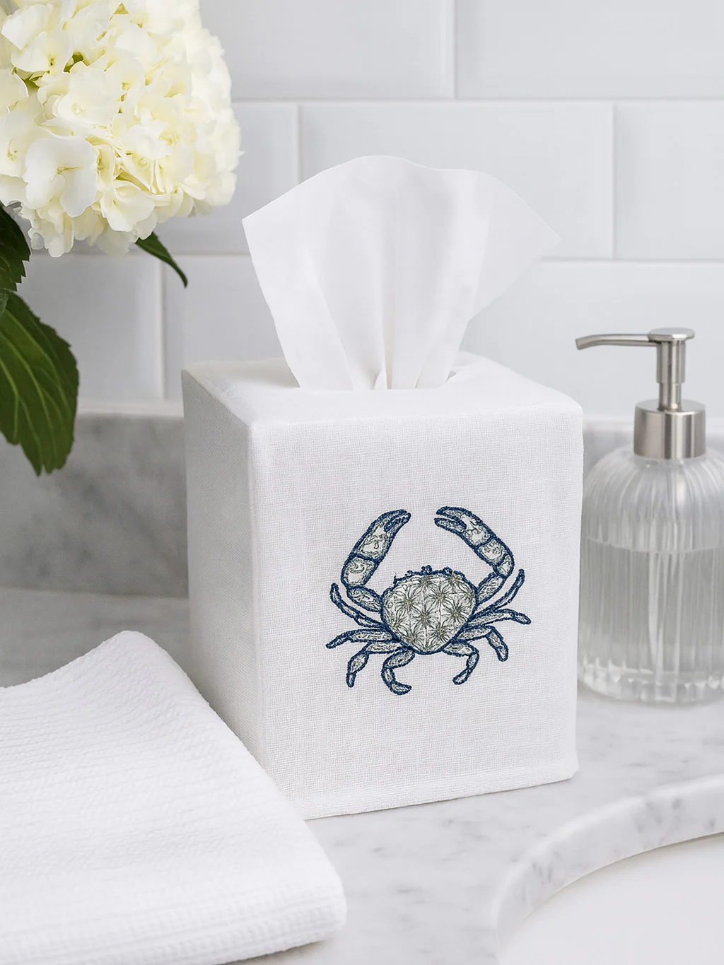 Tissue Box Cover, Embroidered Chinoiserie - Image 3