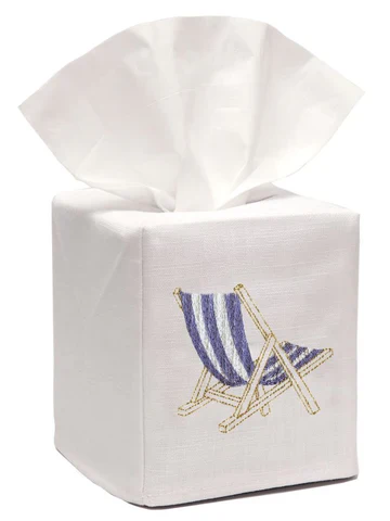 Tissue Box Cover, Embroidered Nautical - Image 11