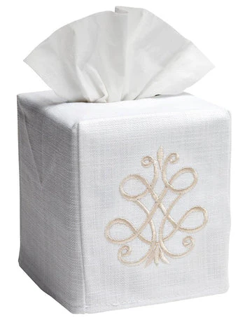 Tissue Box Cover, Embroidered Scrolls - Image 10