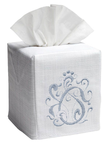 Tissue Box Cover, Embroidered Scrolls - Image 11