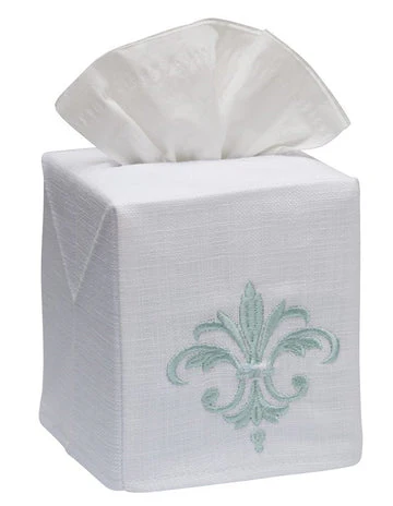 Tissue Box Cover, Embroidered Scrolls - Image 6