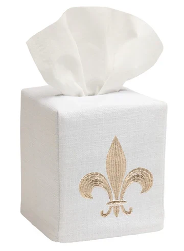 Tissue Box Cover, Embroidered Scrolls - Image 7