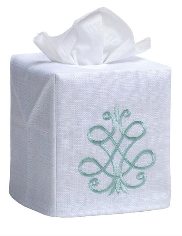 Tissue Box Cover, Embroidered Scrolls - Image 9