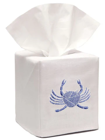 Tissue Box Cover, Embroidered Sea Life - Image 11