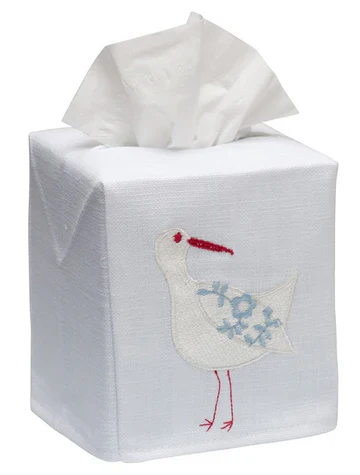 Tissue Box Cover, Embroidered Sea Life - Image 14