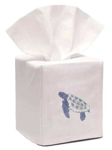 Tissue Box Cover, Embroidered Sea Life - Image 18