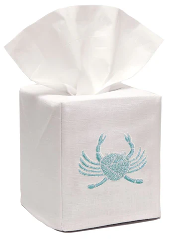 Tissue Box Cover, Embroidered Sea Life - Image 20