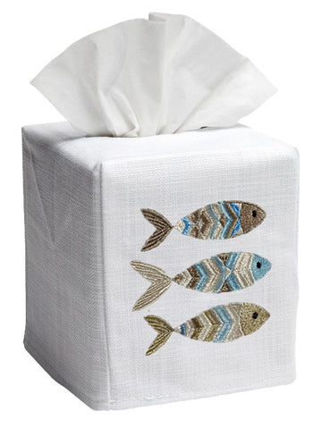 Tissue Box Cover, Embroidered Sea Life - Image 5