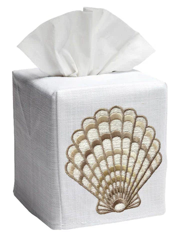 Tissue Box Cover, Embroidered Sea Life - Image 6