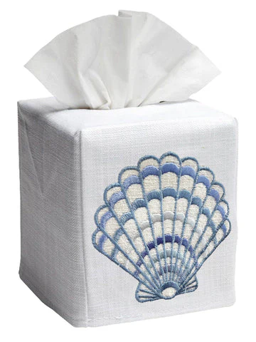 Tissue Box Cover, Embroidered Sea Life - Image 7