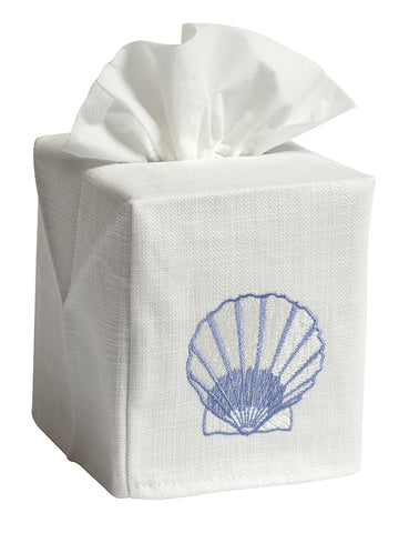 Tissue Box Cover, Embroidered Shell Collection - Image 10