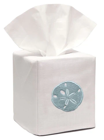 Tissue Box Cover, Embroidered Shell Collection - Image 14