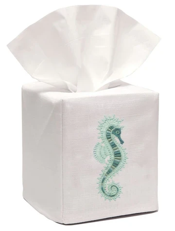 Tissue Box Cover, Embroidered Shell Collection - Image 17